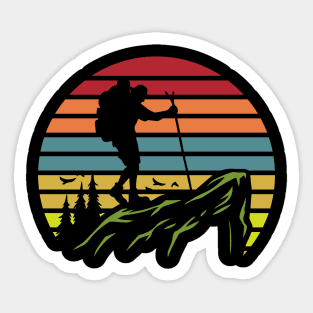 Colorful Hiking Sticker